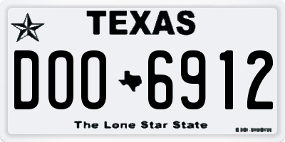 TX license plate DOO6912