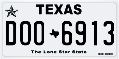 TX license plate DOO6913