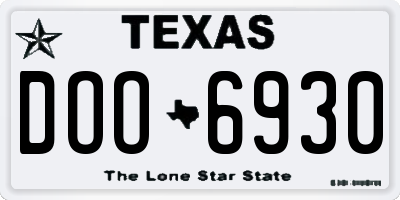 TX license plate DOO6930