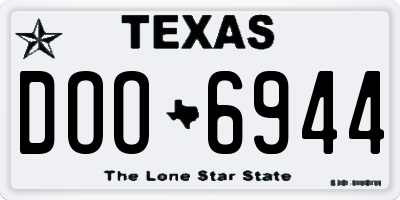 TX license plate DOO6944