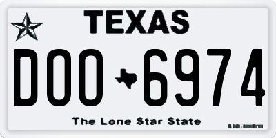 TX license plate DOO6974