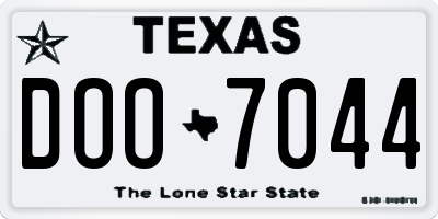 TX license plate DOO7044