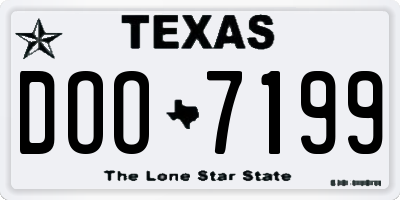 TX license plate DOO7199