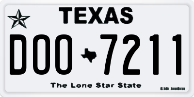 TX license plate DOO7211
