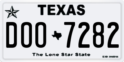 TX license plate DOO7282