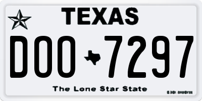 TX license plate DOO7297