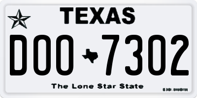 TX license plate DOO7302