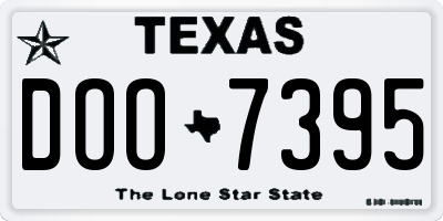 TX license plate DOO7395