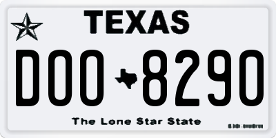 TX license plate DOO8290