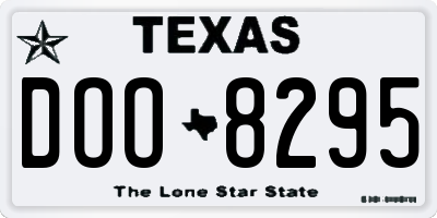 TX license plate DOO8295