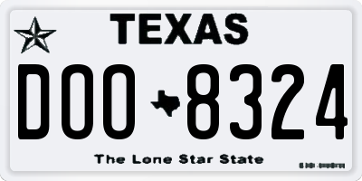 TX license plate DOO8324