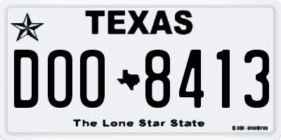 TX license plate DOO8413