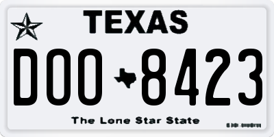 TX license plate DOO8423