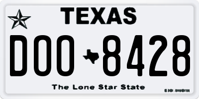TX license plate DOO8428
