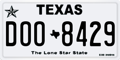 TX license plate DOO8429