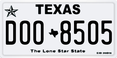 TX license plate DOO8505