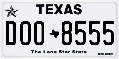 TX license plate DOO8555