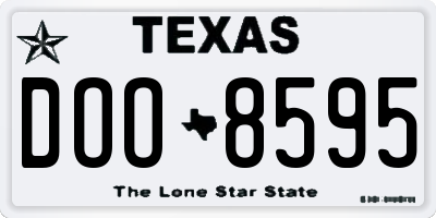 TX license plate DOO8595