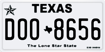 TX license plate DOO8656