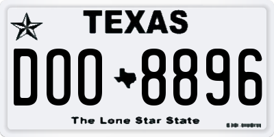 TX license plate DOO8896