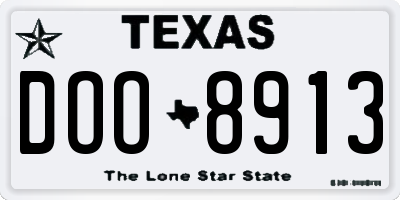 TX license plate DOO8913