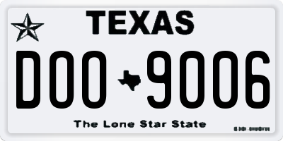TX license plate DOO9006