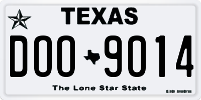 TX license plate DOO9014