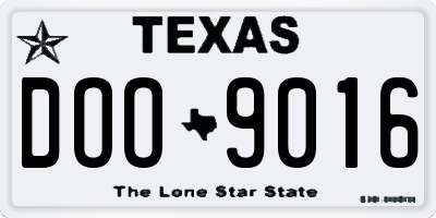 TX license plate DOO9016