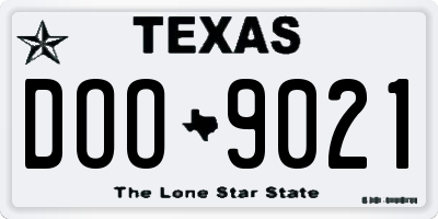 TX license plate DOO9021