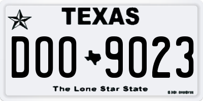 TX license plate DOO9023