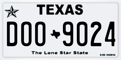 TX license plate DOO9024