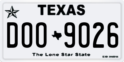 TX license plate DOO9026