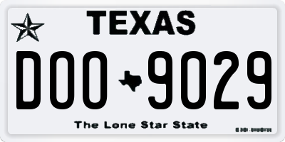 TX license plate DOO9029