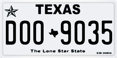 TX license plate DOO9035