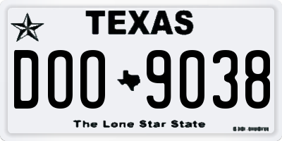 TX license plate DOO9038