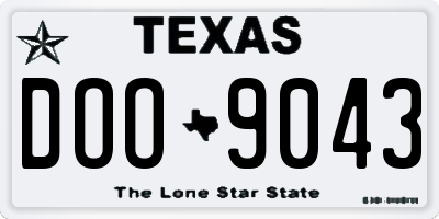TX license plate DOO9043