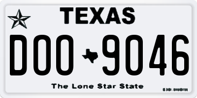 TX license plate DOO9046