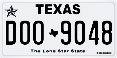TX license plate DOO9048
