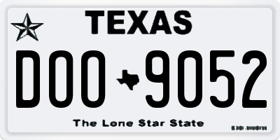 TX license plate DOO9052