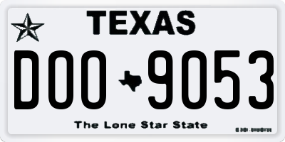 TX license plate DOO9053