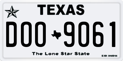 TX license plate DOO9061