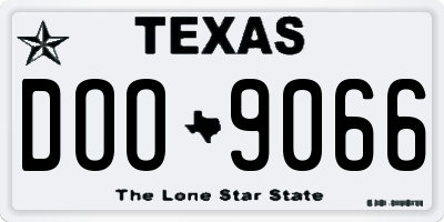 TX license plate DOO9066