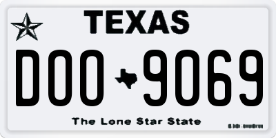 TX license plate DOO9069