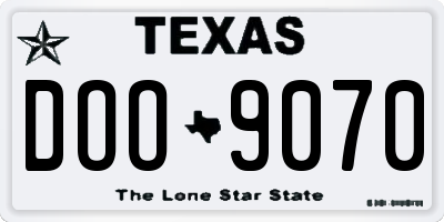 TX license plate DOO9070