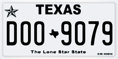 TX license plate DOO9079