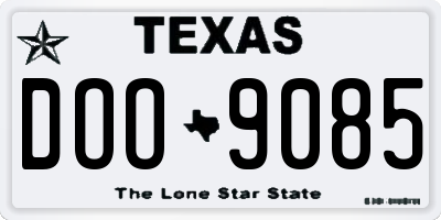 TX license plate DOO9085