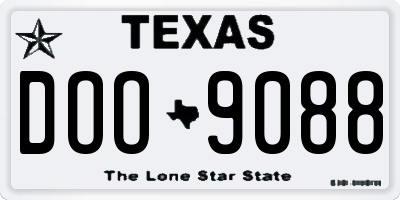 TX license plate DOO9088