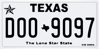 TX license plate DOO9097