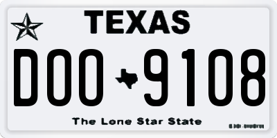 TX license plate DOO9108