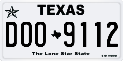 TX license plate DOO9112